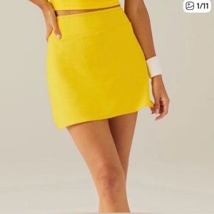 Beyond Yoga High Waist Movement Skort Yellow Skirt Short Size M